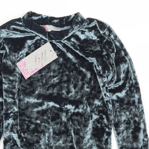Silk Girls Blue   Pullover Sweatshirt Size 5-6 Years