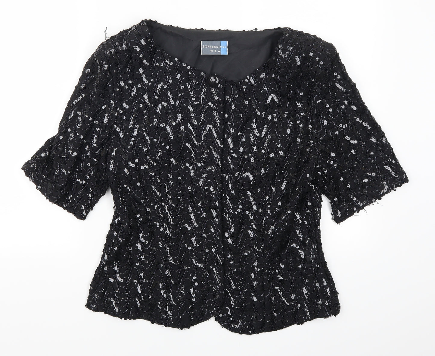 Expressions Womens Black   Jacket  Size 14