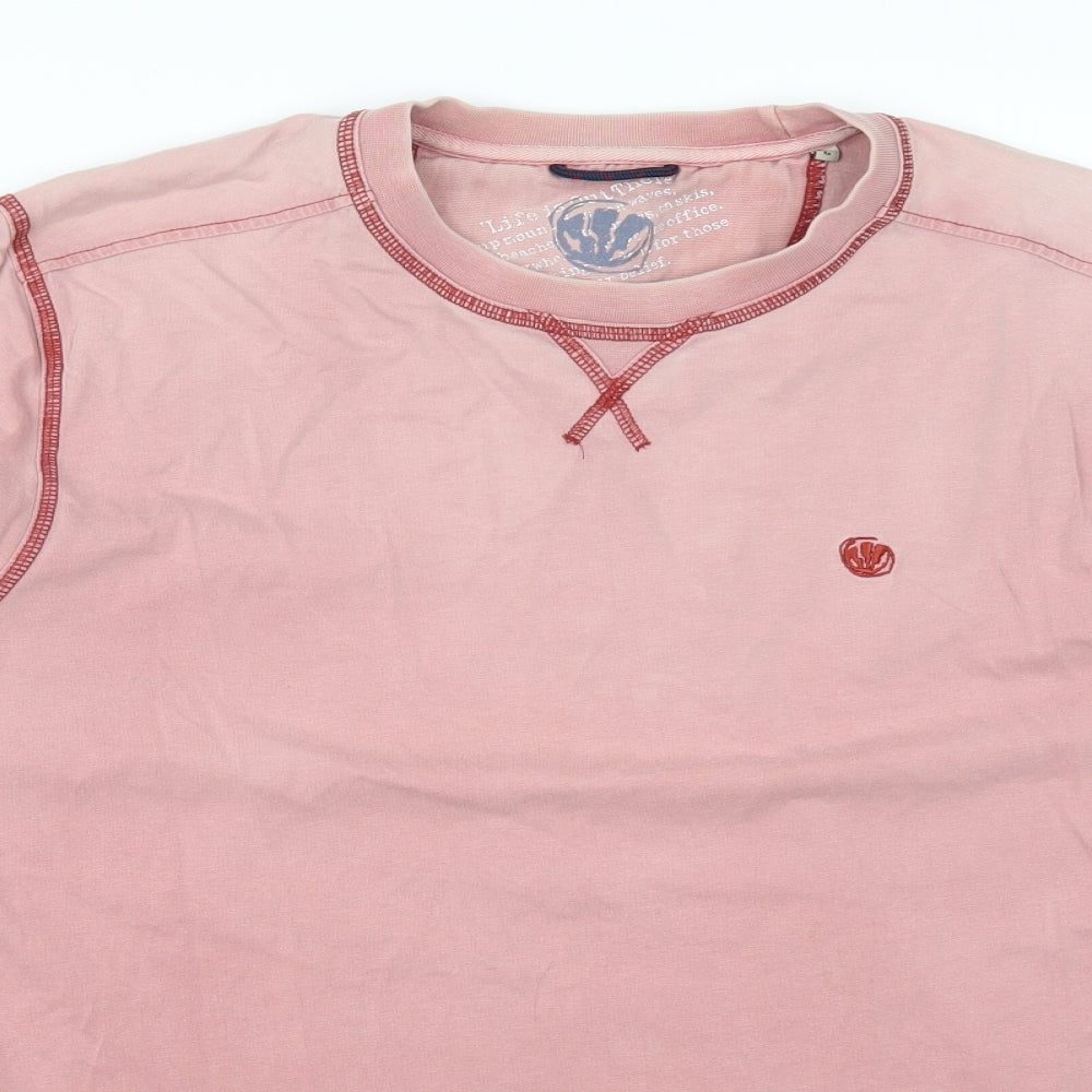 Fat Face Mens Pink    T-Shirt Size L