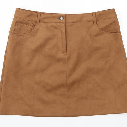 Marks and Spencer Womens Brown   A-Line Skirt Size 16