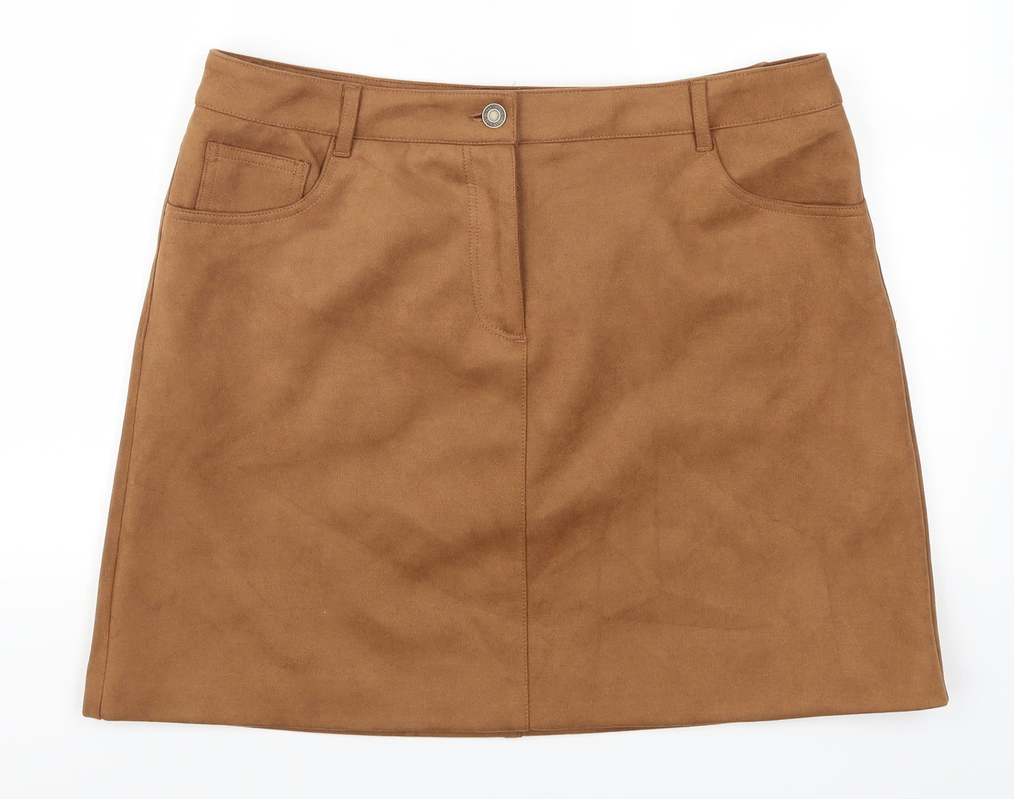 Marks and Spencer Womens Brown   A-Line Skirt Size 16