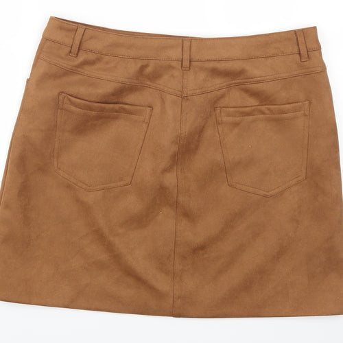 Marks and Spencer Womens Brown   A-Line Skirt Size 16