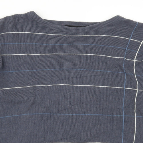 Officers Club Mens Blue Striped  Pullover Jumper Size XL