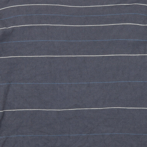 Officers Club Mens Blue Striped  Pullover Jumper Size XL