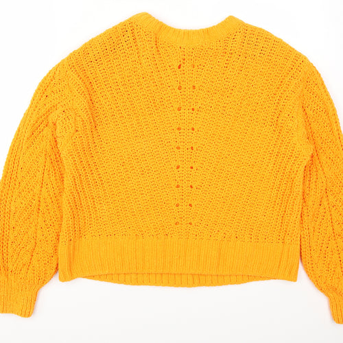 H&M Womens Orange   Pullover Jumper Size 8