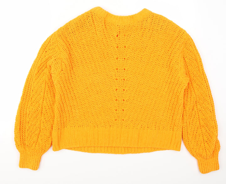 H&M Womens Orange   Pullover Jumper Size 8