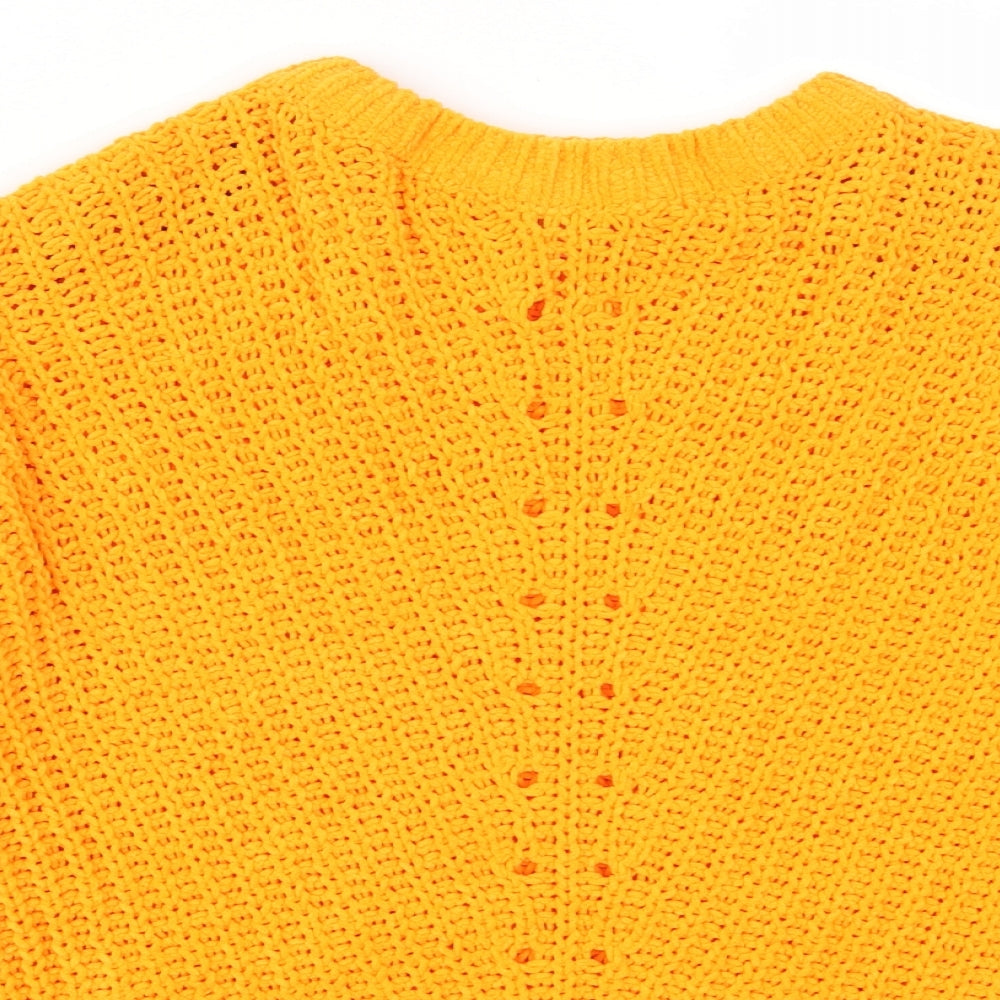 H&M Womens Orange   Pullover Jumper Size 8