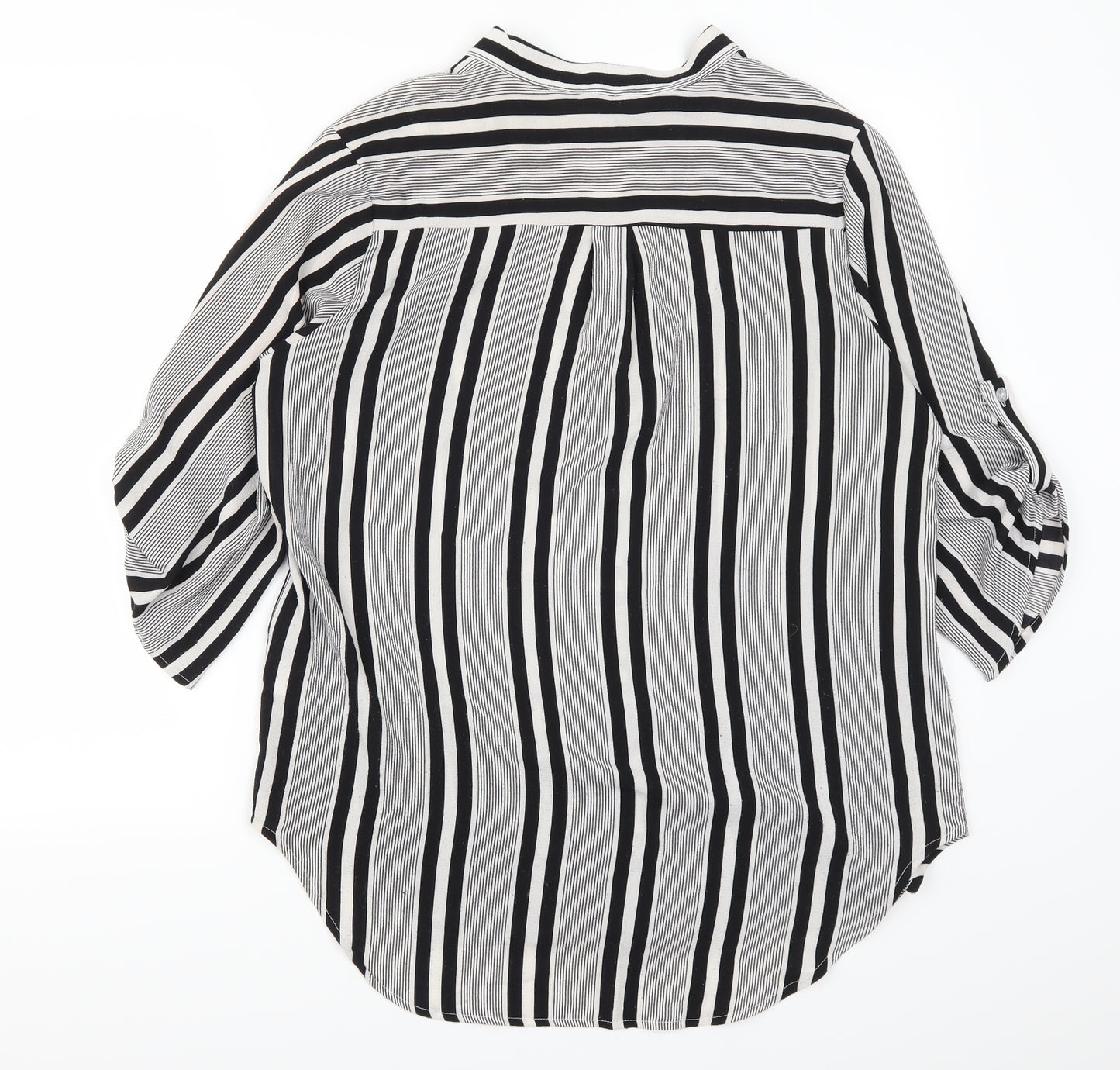 Cameo Rose Womens Grey Striped  Basic Button-Up Size 10