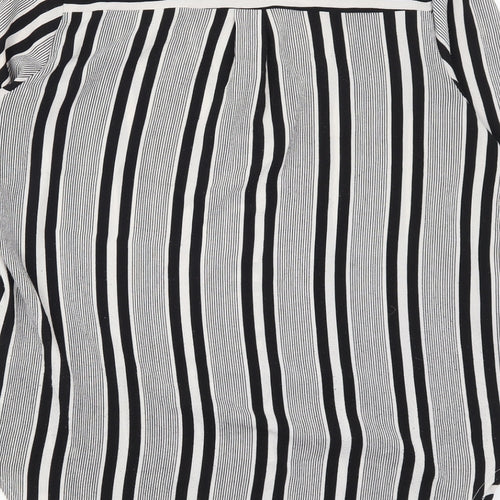 Cameo Rose Womens Grey Striped  Basic Button-Up Size 10