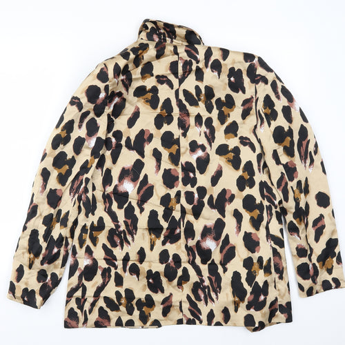 Missguided Womens Beige Animal Print  Jacket  Size 8