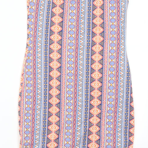 New Look Womens Blue Geometric  Tank Dress  Size 10