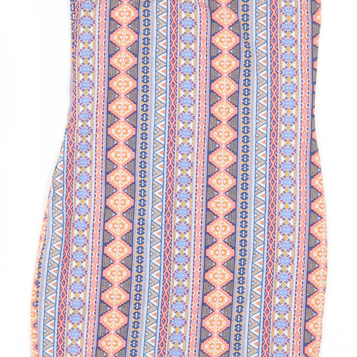 New Look Womens Blue Geometric  Tank Dress  Size 10