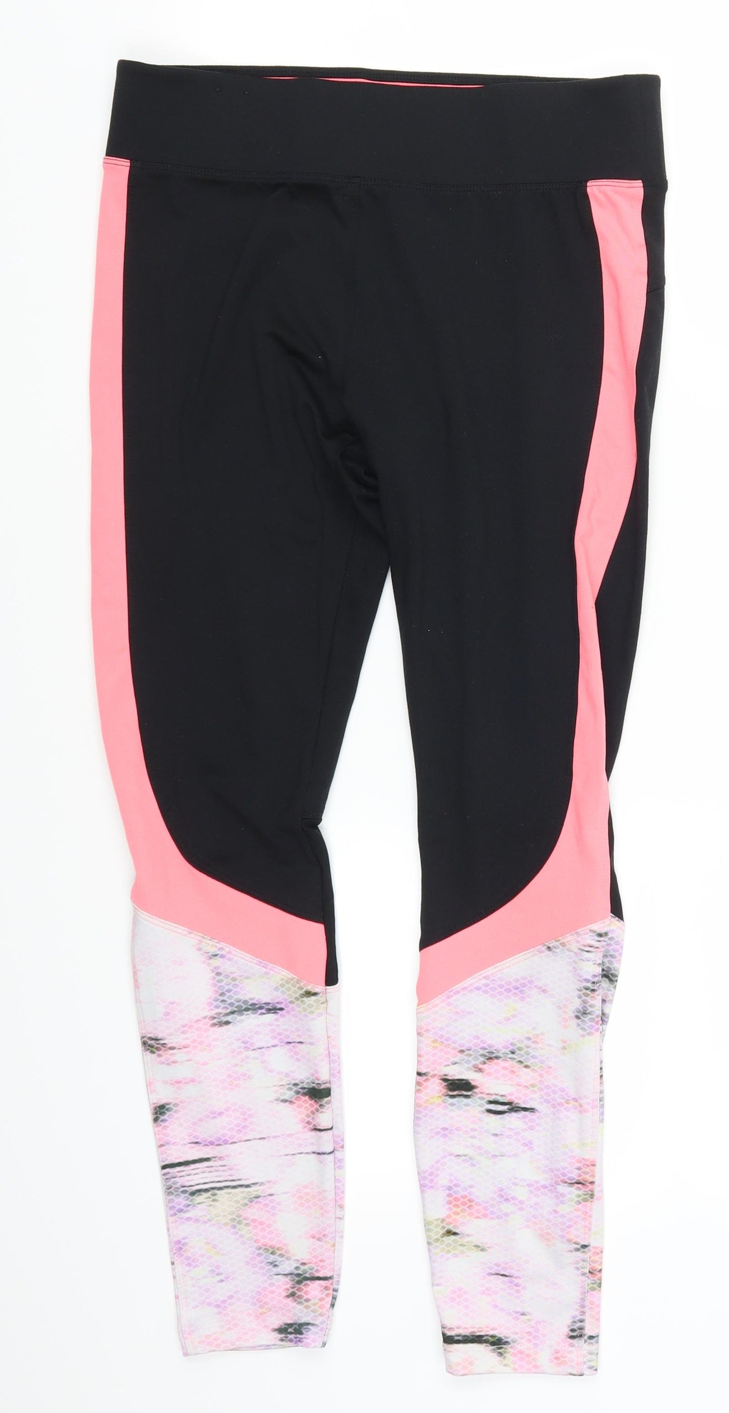 New Look Womens Pink Geometric  Track Pants Leggings Size M L26 in