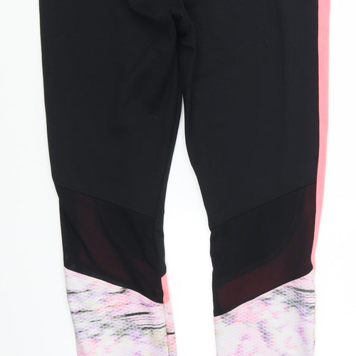 New Look Womens Pink Geometric  Track Pants Leggings Size M L26 in
