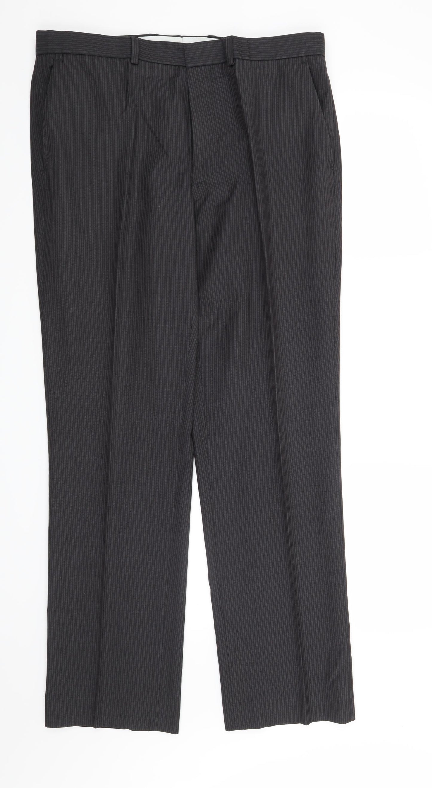 Preworn Mens Blue Striped  Trousers   L32 in