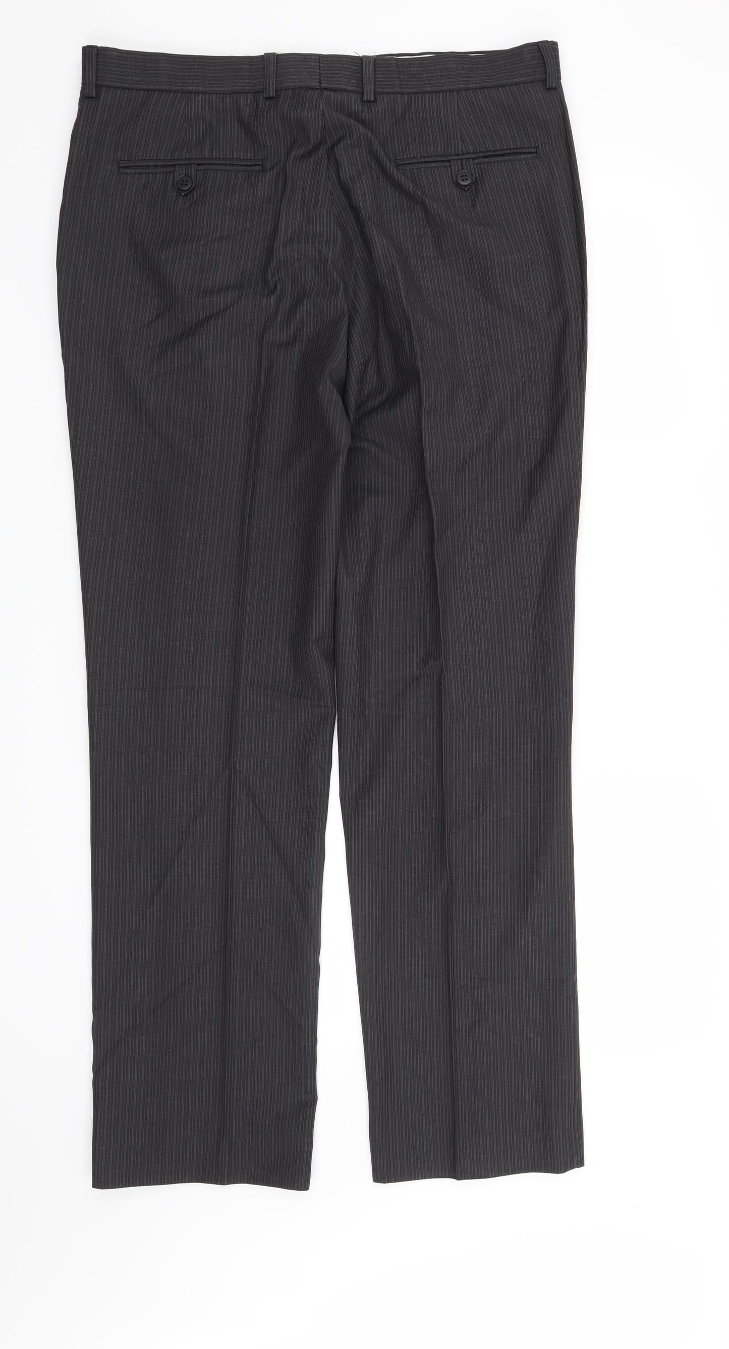 Preworn Mens Blue Striped  Trousers   L32 in