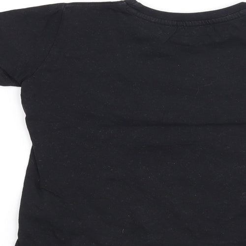 Preworn Boys Black   Basic T-Shirt Size 4-5 Years  - Flossin