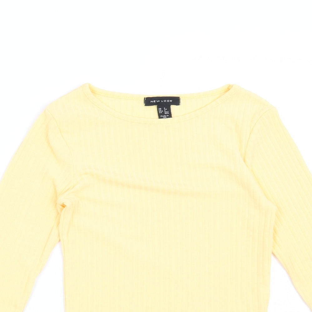 New Look Womens Yellow   Basic Blouse Size 6