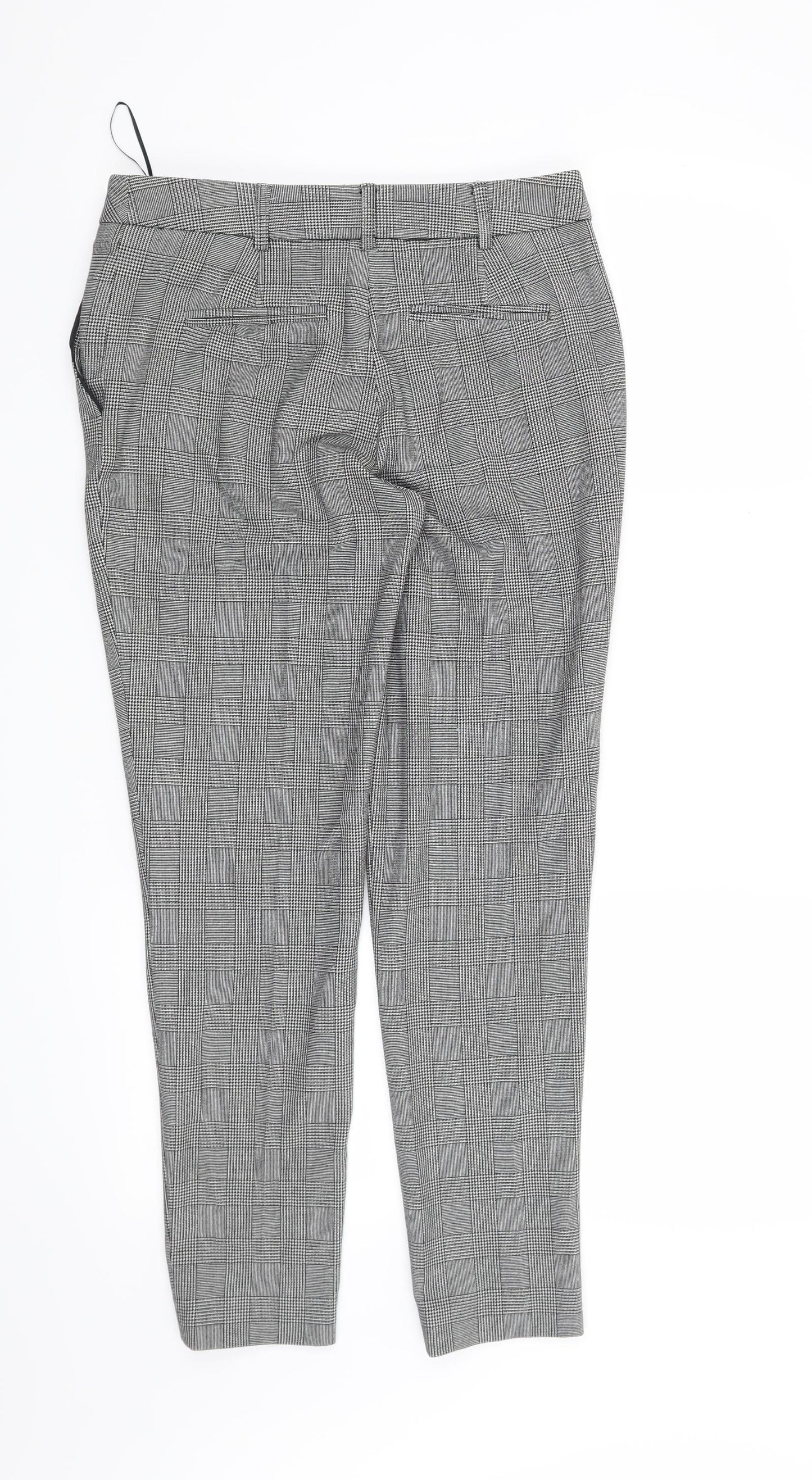 NEXT Womens Black Houndstooth  Trousers  Size 6 L27 in