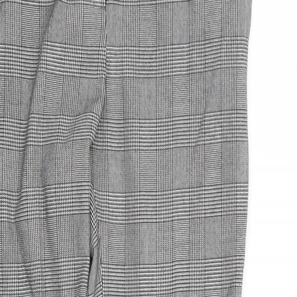 NEXT Womens Black Houndstooth  Trousers  Size 6 L27 in