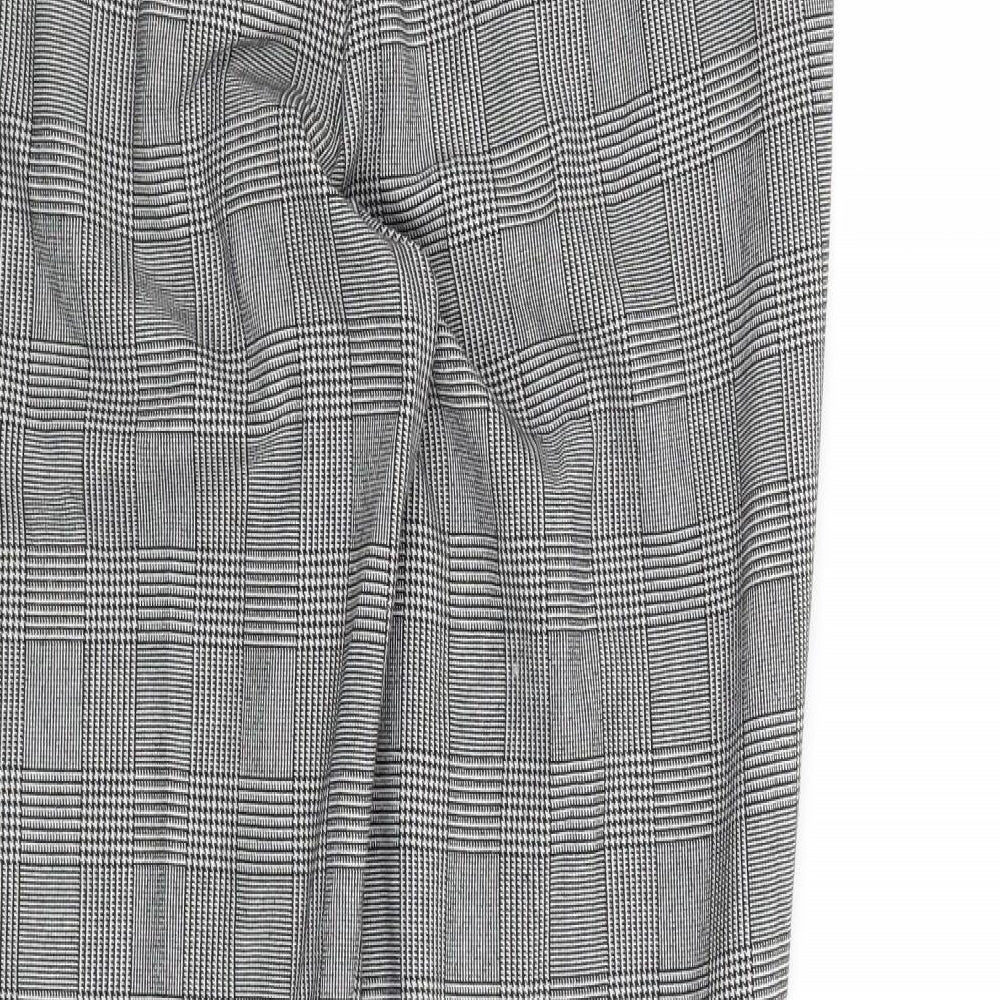 NEXT Womens Black Houndstooth  Trousers  Size 6 L27 in