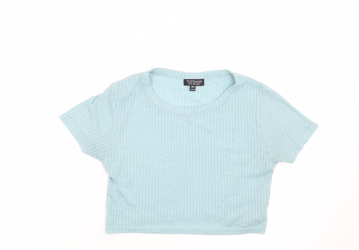 Topshop Womens Blue   Basic T-Shirt Size 10