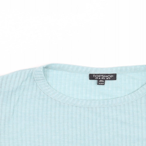 Topshop Womens Blue   Basic T-Shirt Size 10