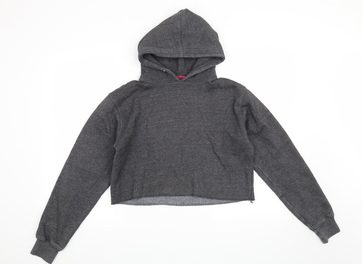Boohoo Womens Grey Pullover Hoodie Size S