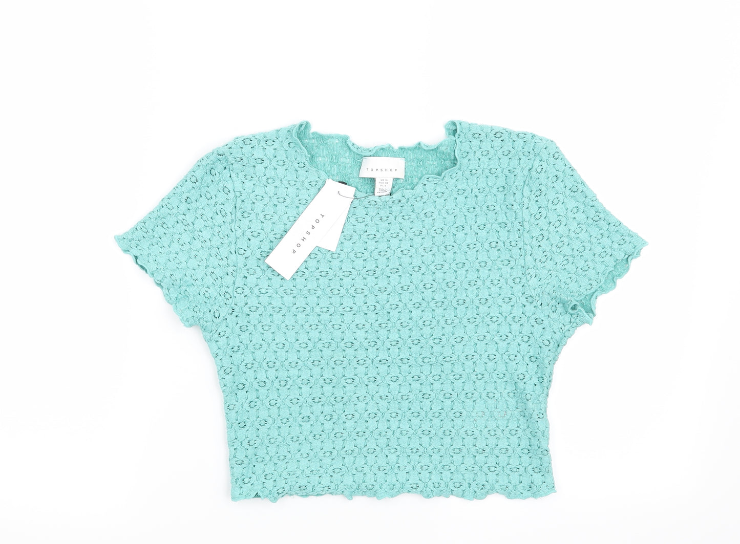 Topshop Womens Blue   Basic T-Shirt Size 10