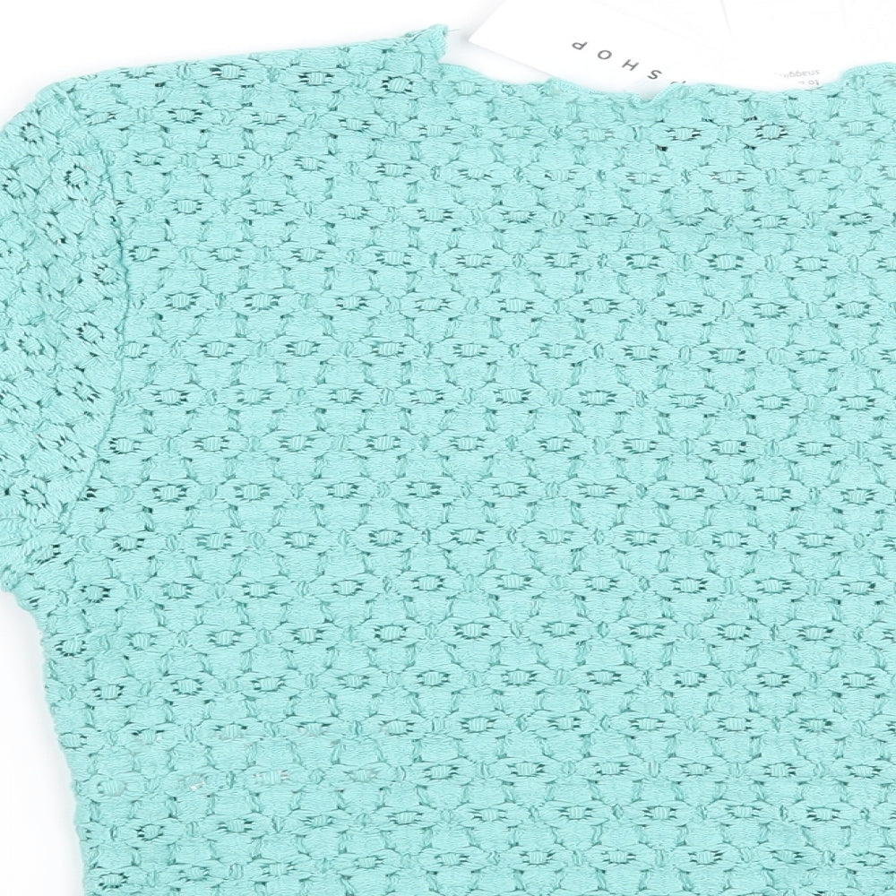 Topshop Womens Blue   Basic T-Shirt Size 10
