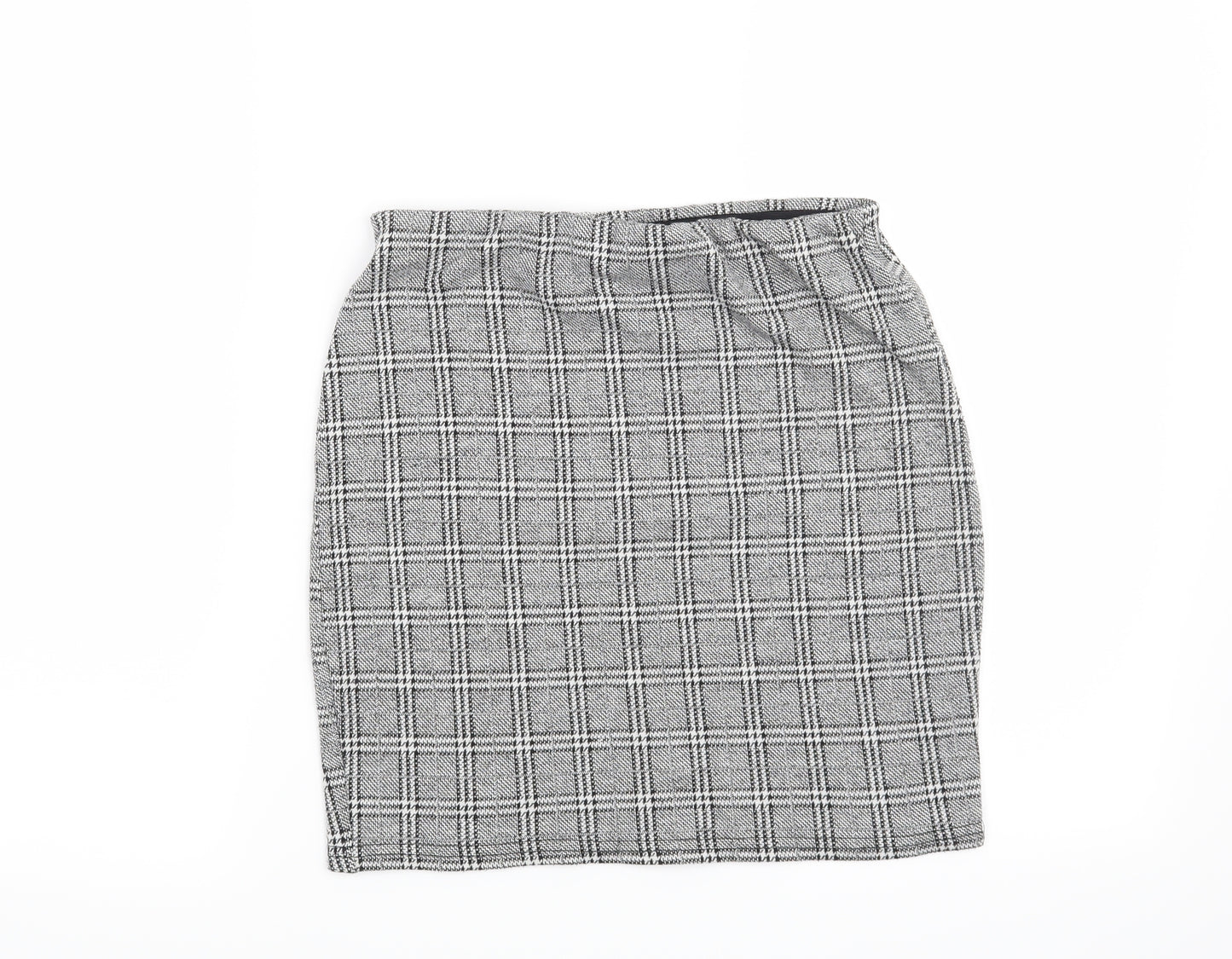 New Look Womens Black Houndstooth  Mini Skirt Size 8