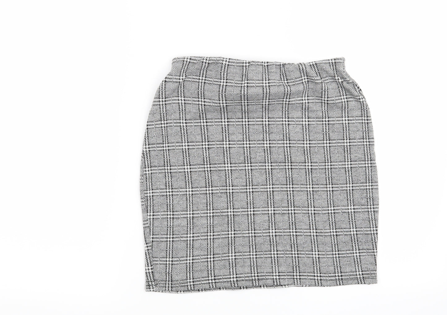 New Look Womens Black Houndstooth  Mini Skirt Size 8