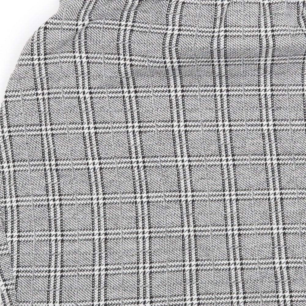 New Look Womens Black Houndstooth  Mini Skirt Size 8
