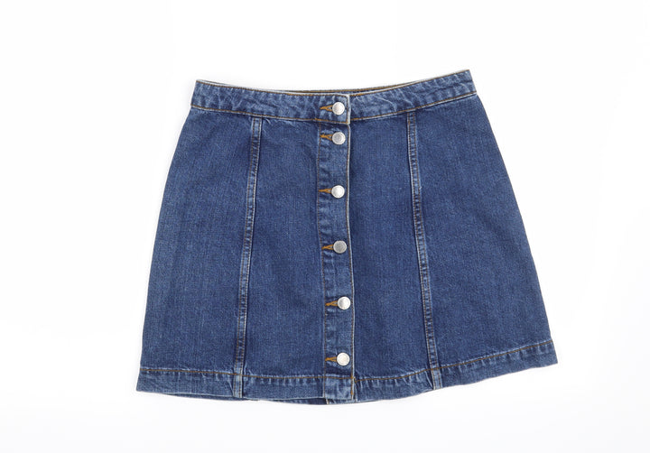 Topshop Womens Blue Maxi Skirt Size 28 in