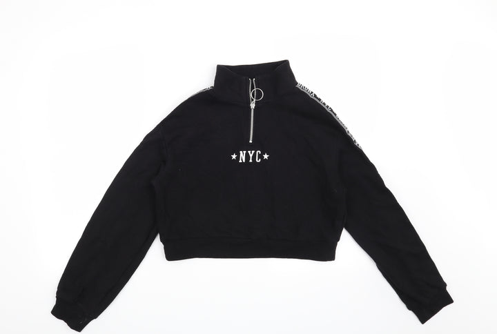 H&M Womens Black Pullover Sweatshirt Size XS - NYC