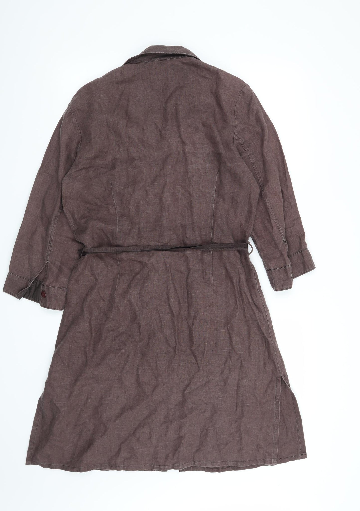 Monsoon Womens Brown   Shirt Dress  Size 12
