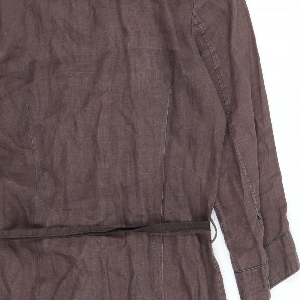 Monsoon Womens Brown   Shirt Dress  Size 12