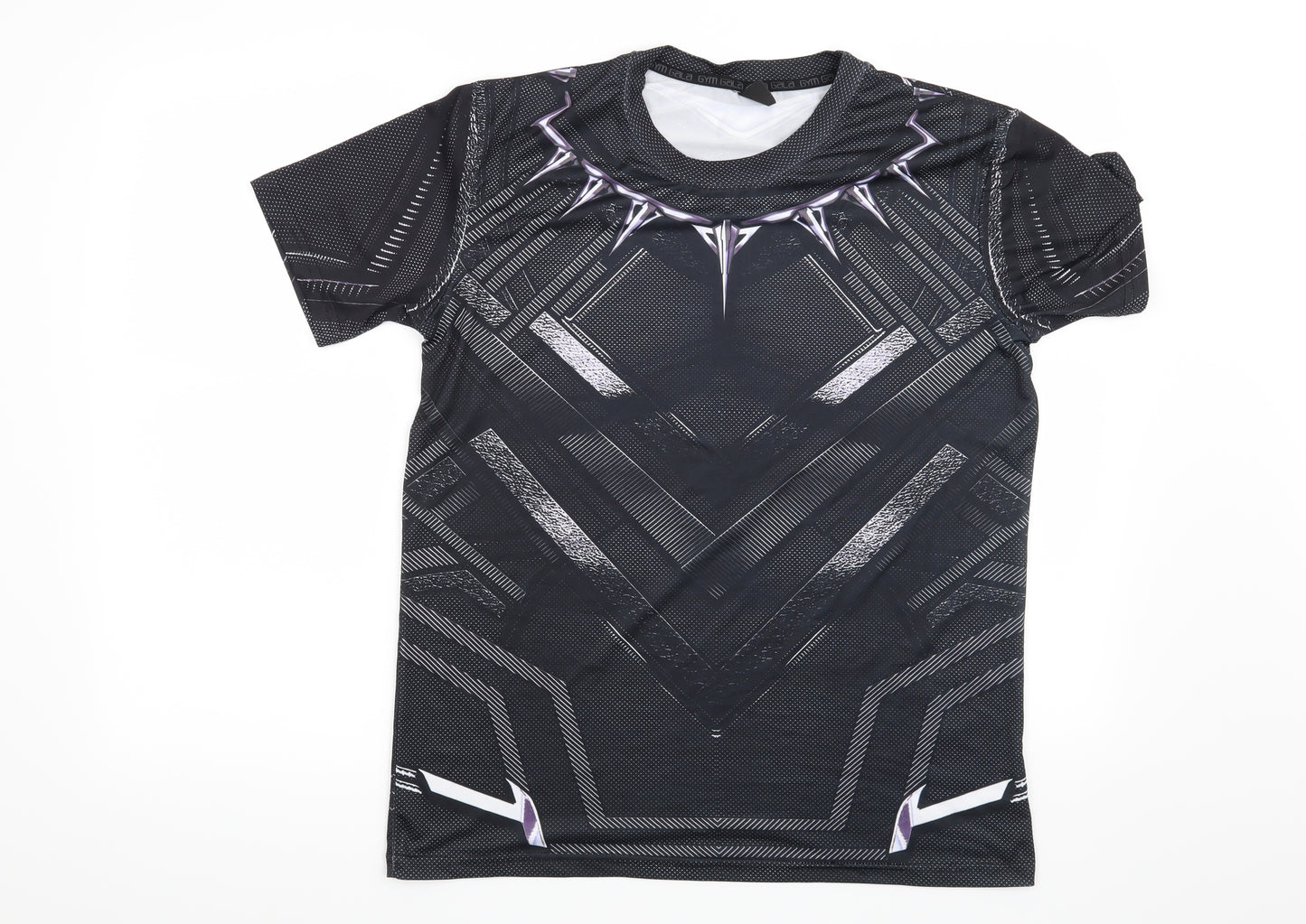 Gym Gala Mens Black Geometric   T-Shirt Size XL