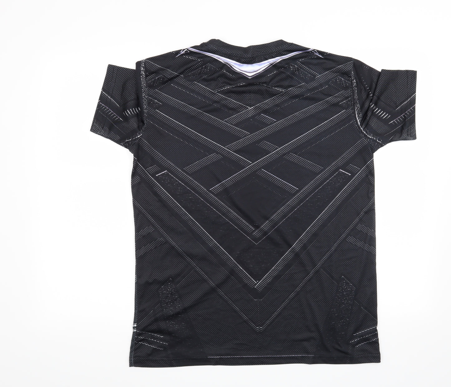 Gym Gala Mens Black Geometric   T-Shirt Size XL