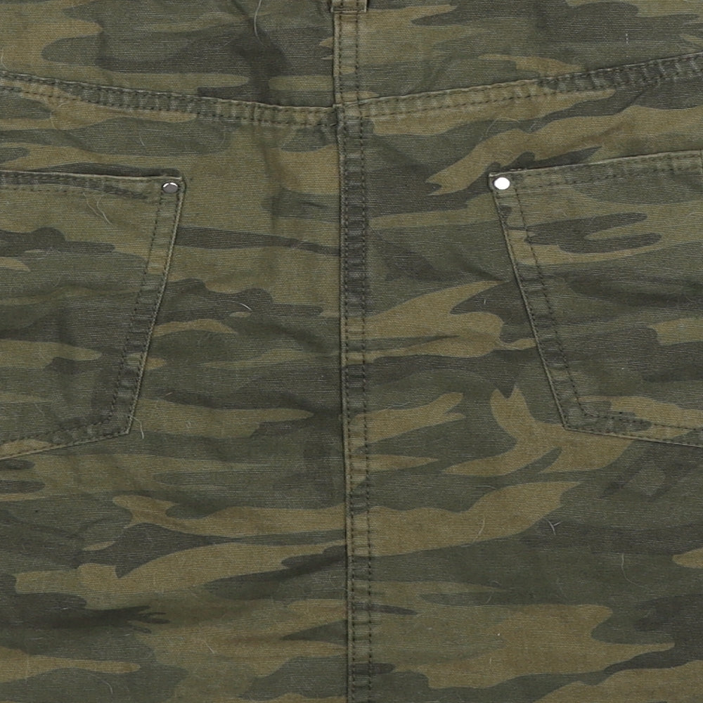 Matalan Womens Multicoloured Camouflage  A-Line Skirt Size 16
