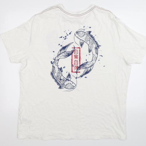 Marks and Spencer Mens White    T-Shirt Size 2XL