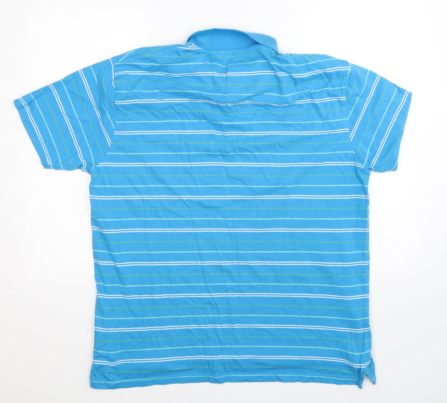 JAMES PRINGLE Mens Blue Striped   Polo Size XL