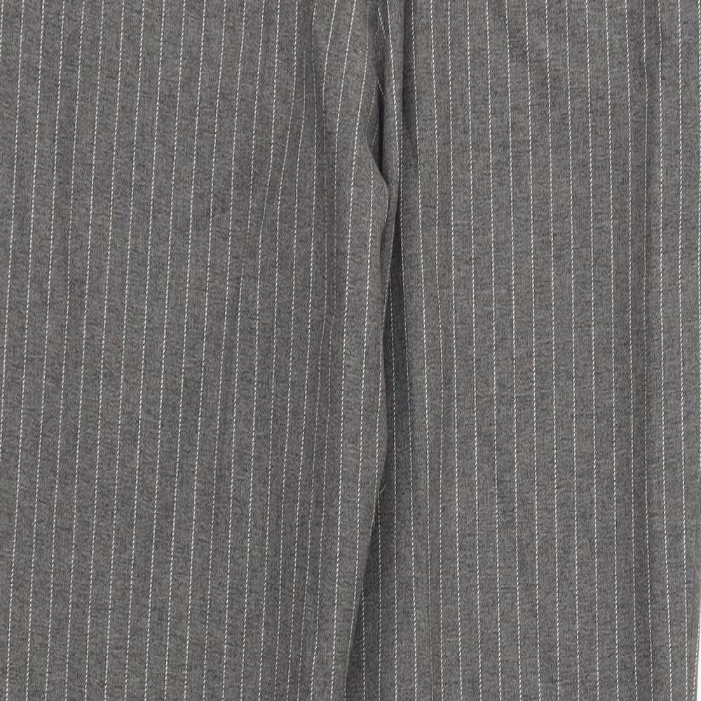 TU Womens Grey Striped  Trousers  Size 12 L28 in