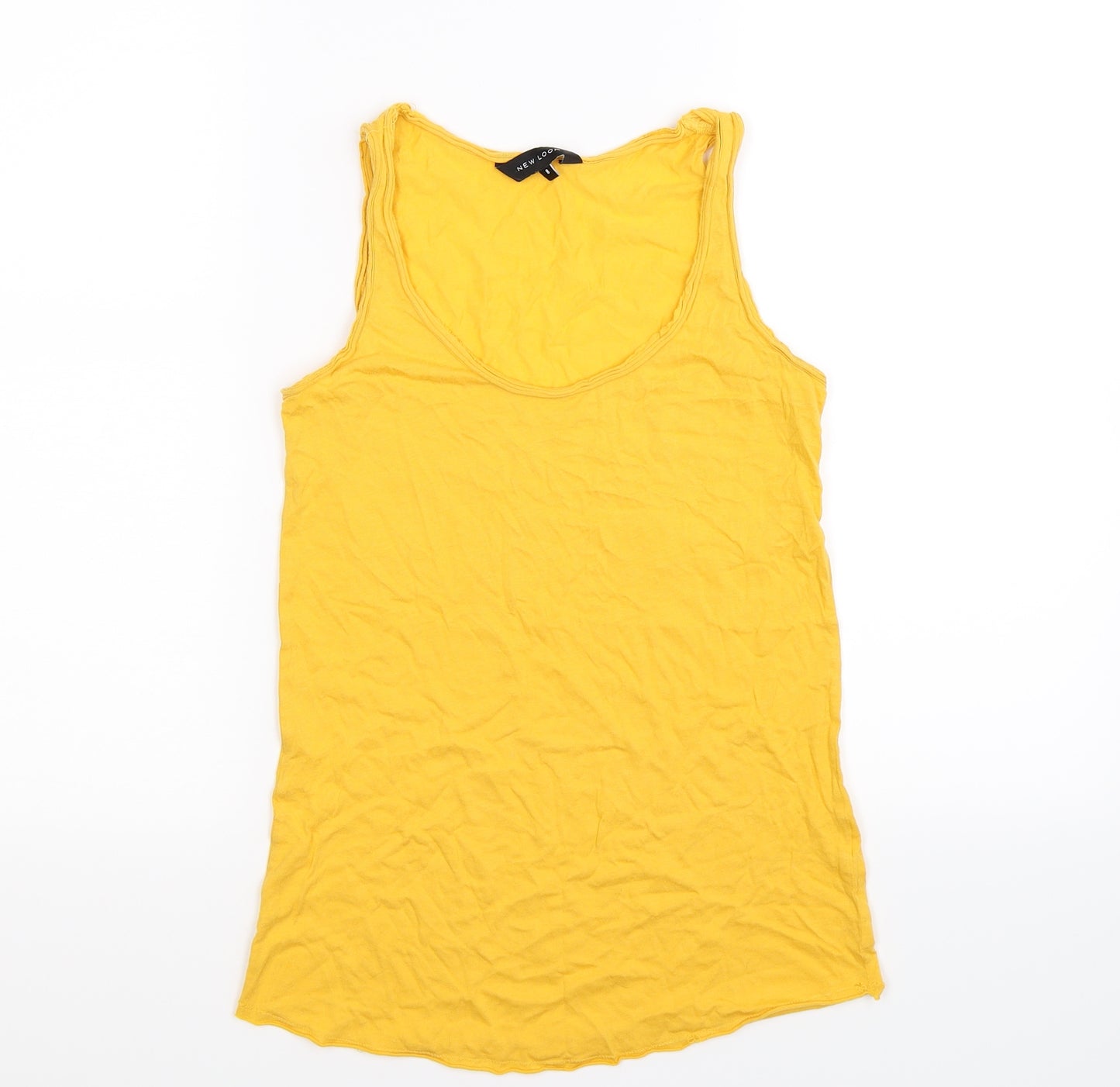 New Look Womens Yellow   Basic Tank Size S