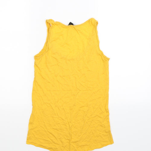 New Look Womens Yellow   Basic Tank Size S