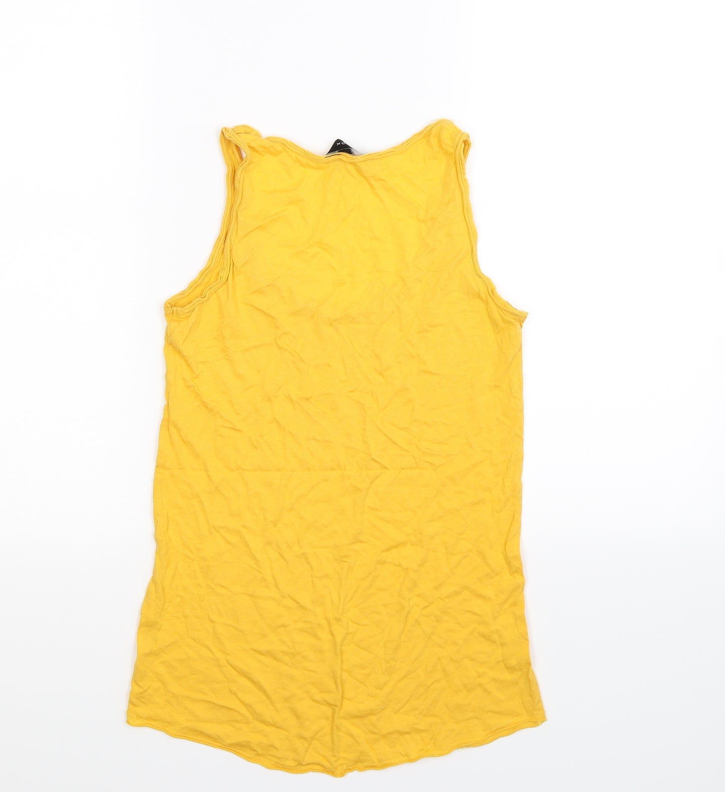 New Look Womens Yellow   Basic Tank Size S