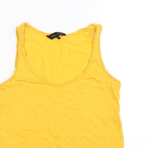 New Look Womens Yellow   Basic Tank Size S