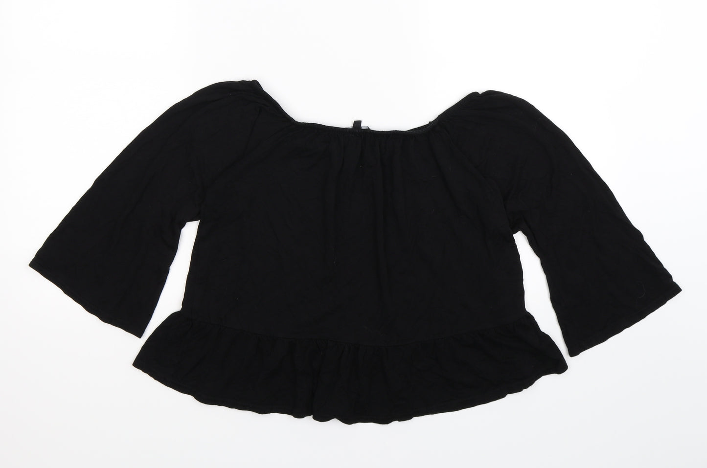 New Look Womens Black   Cropped Blouse Size 12