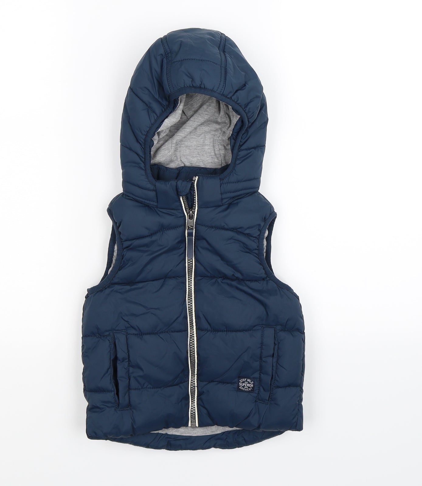 H&M Boys Blue   Gilet Coat Size 3-4 Years