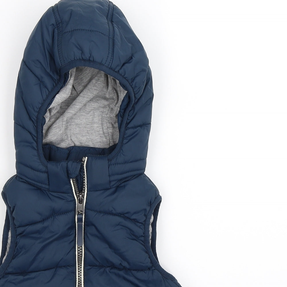 H&M Boys Blue   Gilet Coat Size 3-4 Years